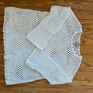 Show Me Your MuMu Ivory Crochet Sweater Paula Pullover